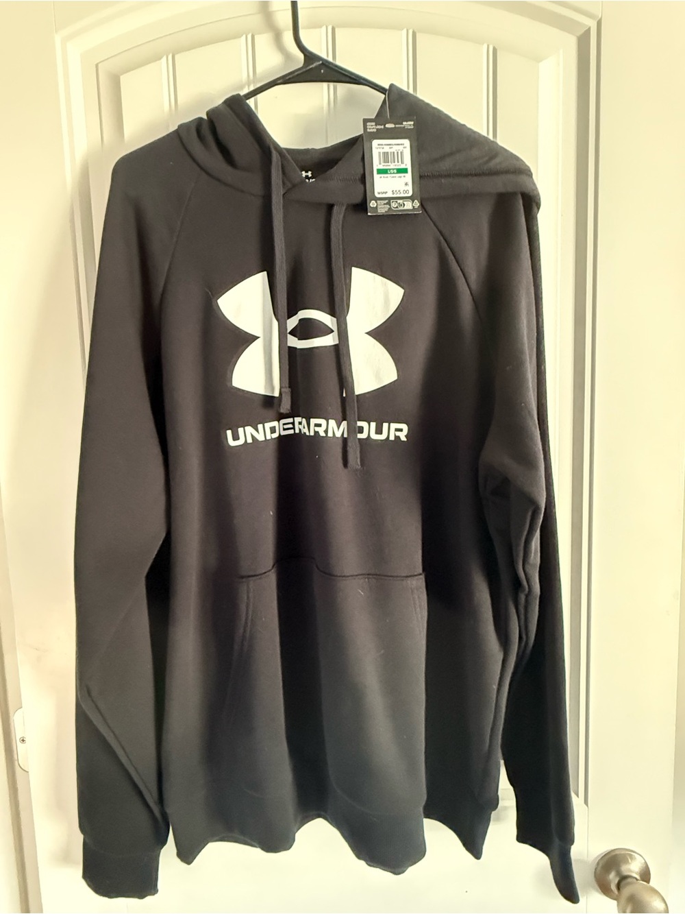 Under Armour Black Hoodie with White Logo